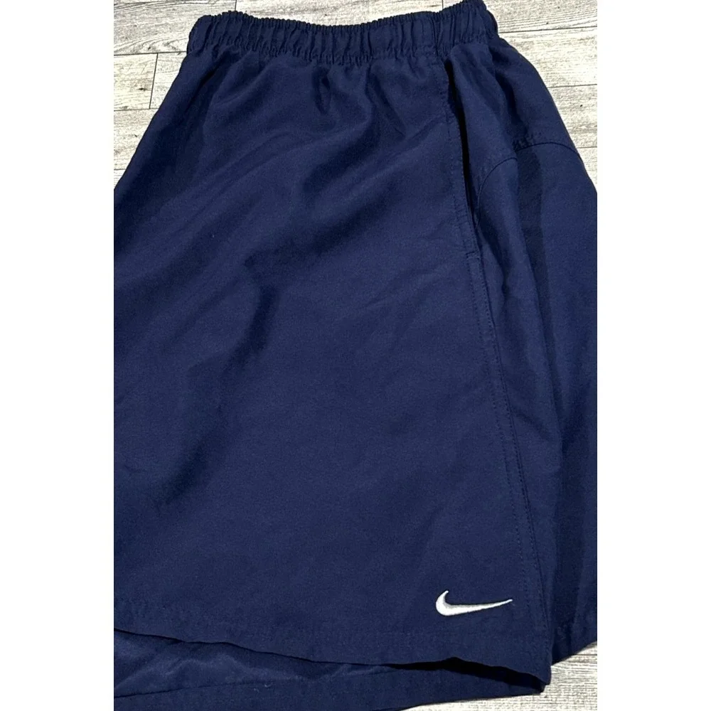 Vintage Nike Shorts Mens Navy Blue White Swoosh Embroidered Spell Out Nike‎ XXL